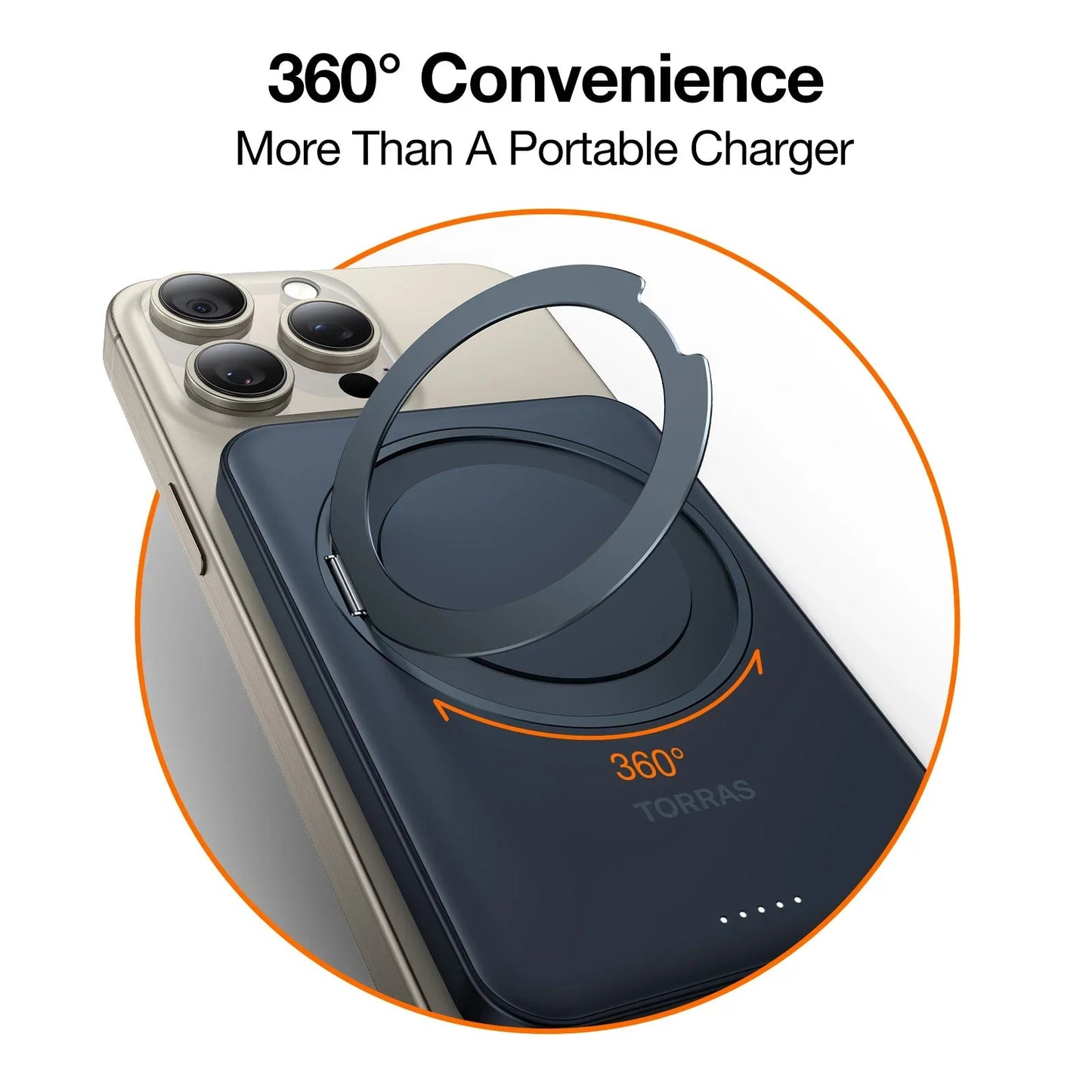 Qi2 10k mAh Ostand Wireless Power Bank with 360° Stand [Unavailable for Some Countries]