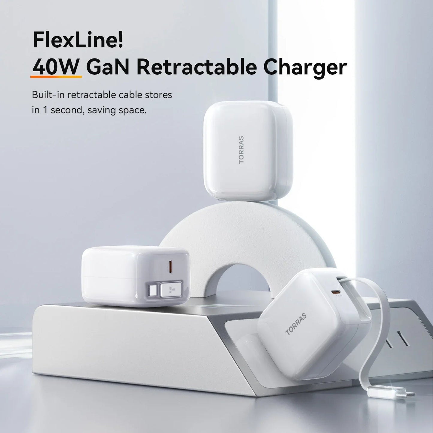 [US Only] FlexLine Retractable Fast Charger 40W