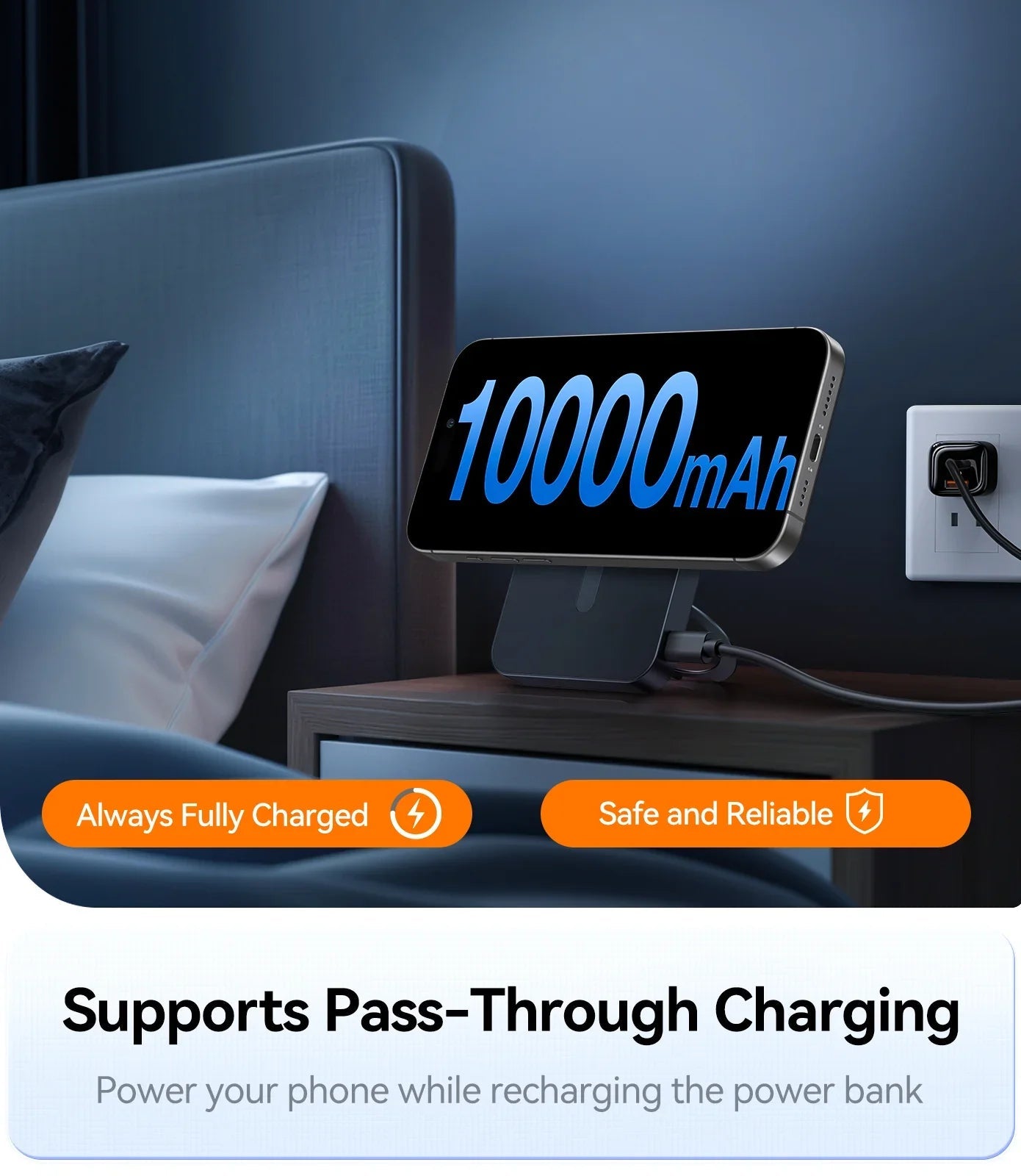 Qi2 10k mAh Ostand Wireless Power Bank with 360° Stand [Unavailable for Some Countries]
